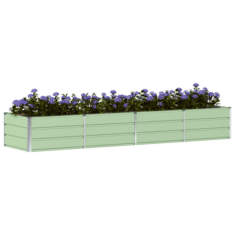 Planter Steel, 45cm H x 320cm W x 80cm D, Green