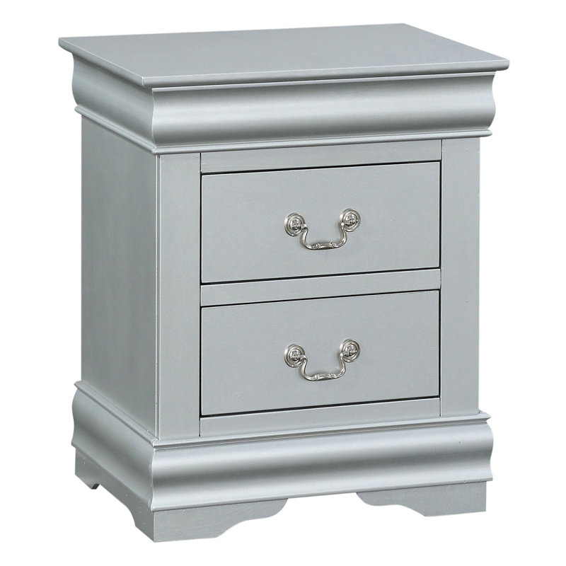 Table de chevet 2 tiroirs Platinum