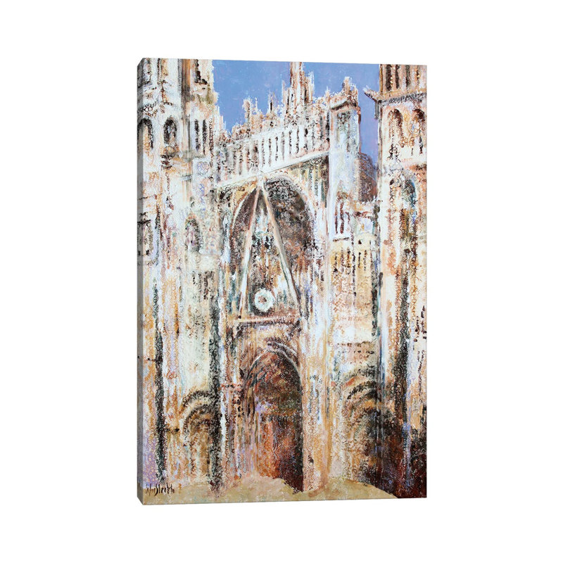 Rouen Cathedral In Lace N°3 (Morning) by Wayne Sleeth - Floater Frame Gallery-Wrapped Canvas Giclée on Canvas, Wrapped Canvas