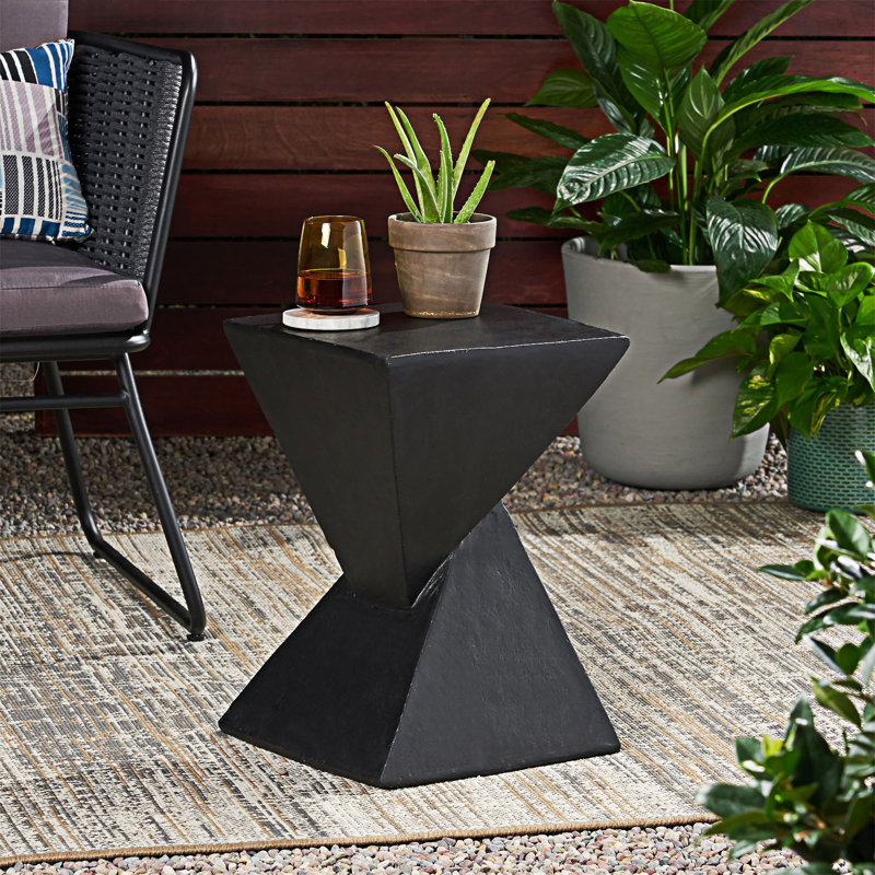 Outdoor Side Table, Black