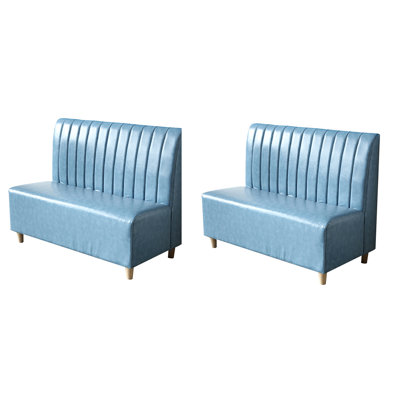 Banc rembourré simple en similicuir