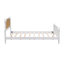 Structure de lit en rotin de style traditionnel pour grand lit, aucun sommier nécessaire