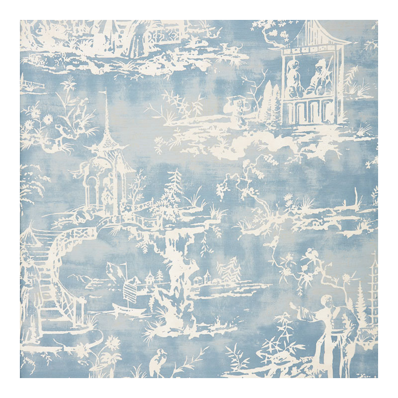 Oriana Summer Palace Fabric, Sky