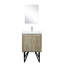 24 po L x P 20 po, meuble pour salle de bain rustique, surface en marbre, robinet en nickel brossé, meuble-lavabo de comptoir à rayures et durable 18 pièces
