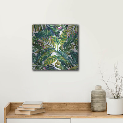 Art mural en métal Winston Porter «Tropical Leaves» par Mark Ashkenazi