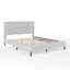 Lit plateforme tapissier avec tête de lit passepoilée Martha Stewart Britta-97967475-97967474