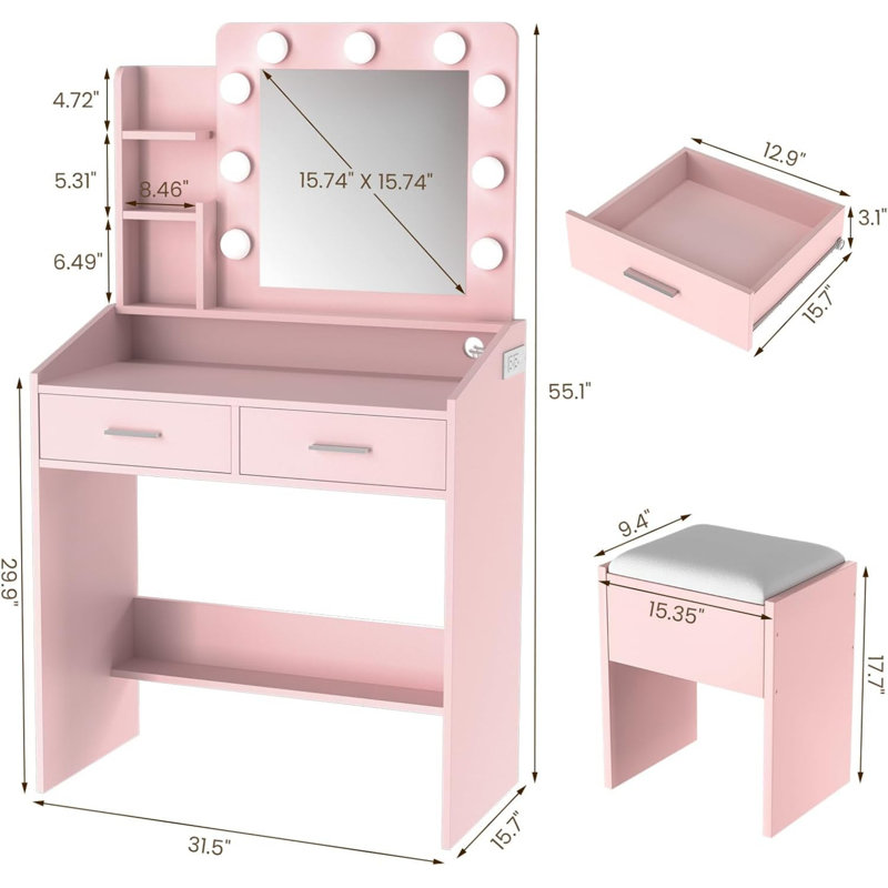 Dressing Table with Mirror