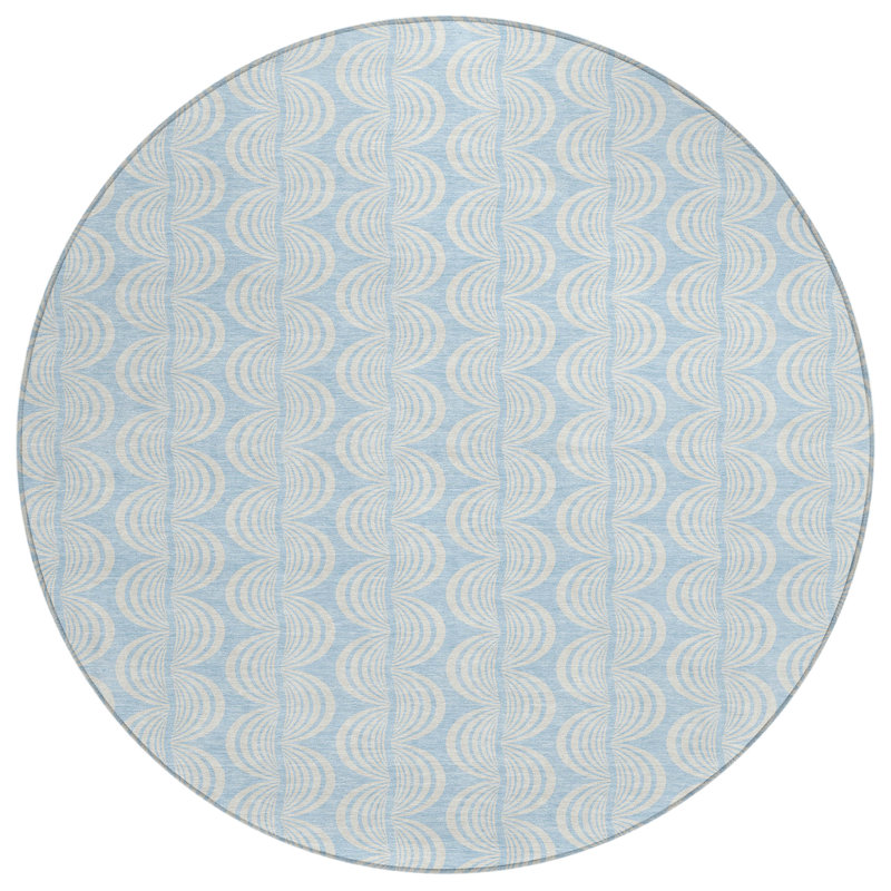 Darya Sky Washable Indoor-Outdoor Rug - , 8' x 8'