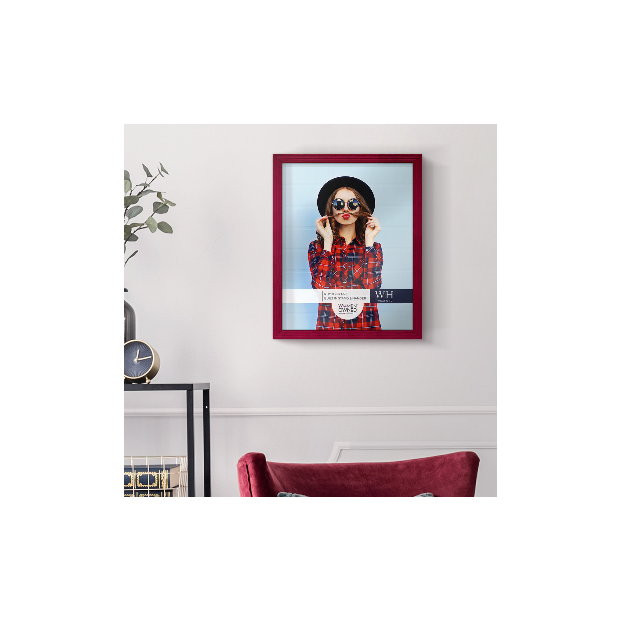 Apolline Wood Picture Frame, 8" x 10", Burgundy