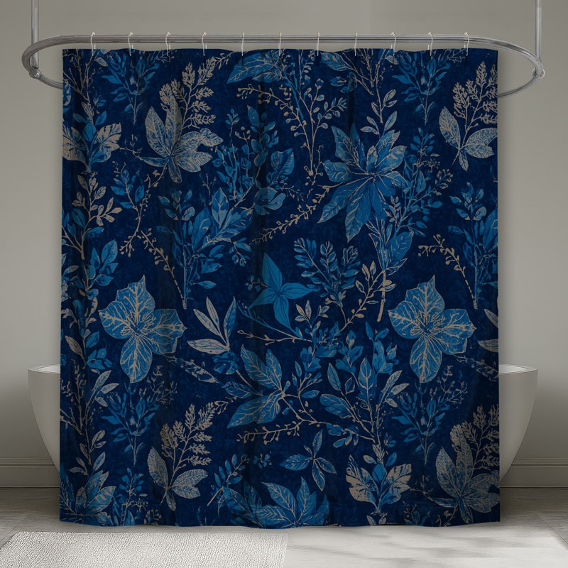 Rideaux de douche à motif floral, L 70 po x H 84 po