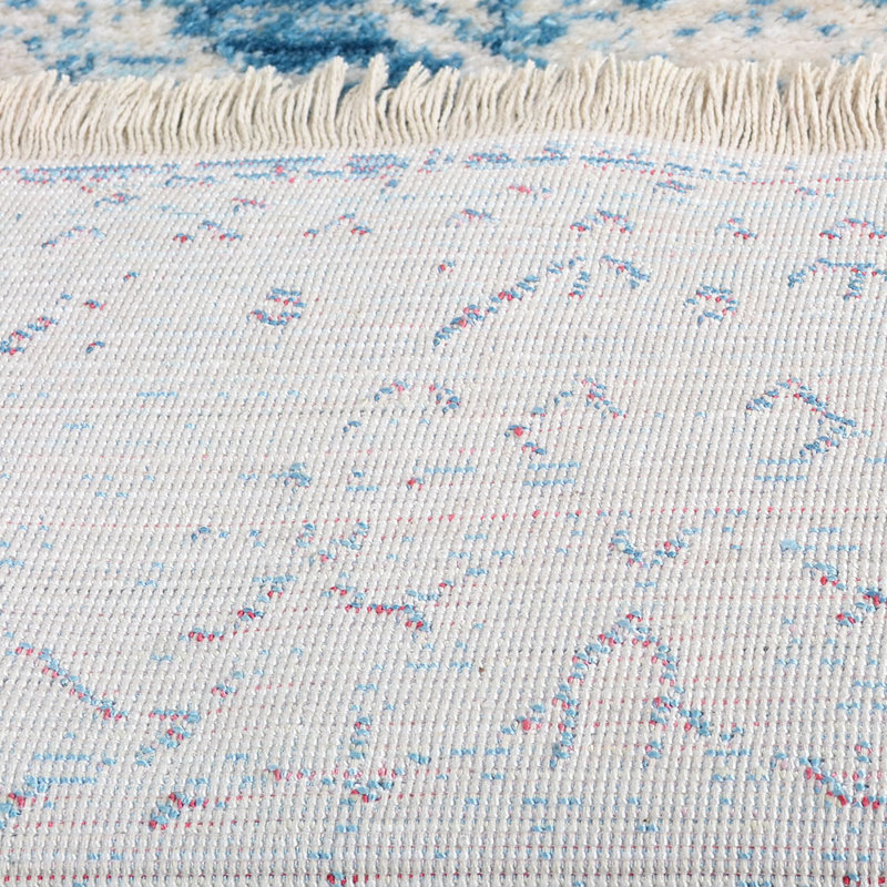 Crayton MACHINE MADE POLYESTER AREA RUGS  - Blue Color, Oriental Design, Area Rugs for Living Room, Bed Room