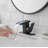 Waterfall Glass Spout Bathroom Faucet - LED 3-Color Changing Single Handle One Hole Deck Mounted Mixer-120475000