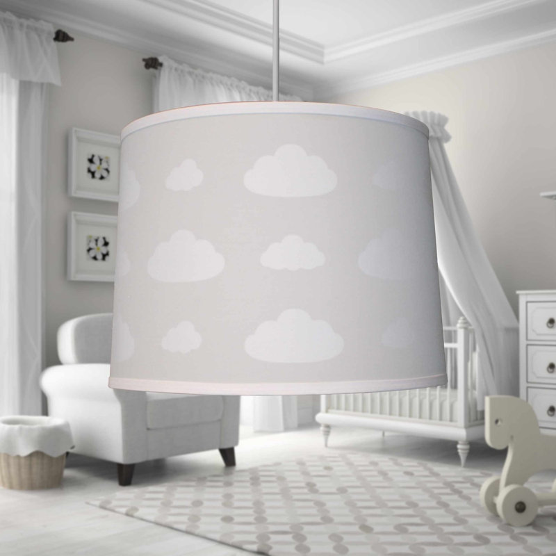 Arnetria 22.5 cm H Drum Cotton Pendant Shade ( Uno )