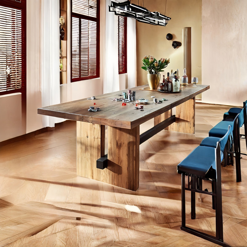 Original Style Rectangular Solid Wood Dining Tables, 29.5"H x 70.9"L x 31.5"W