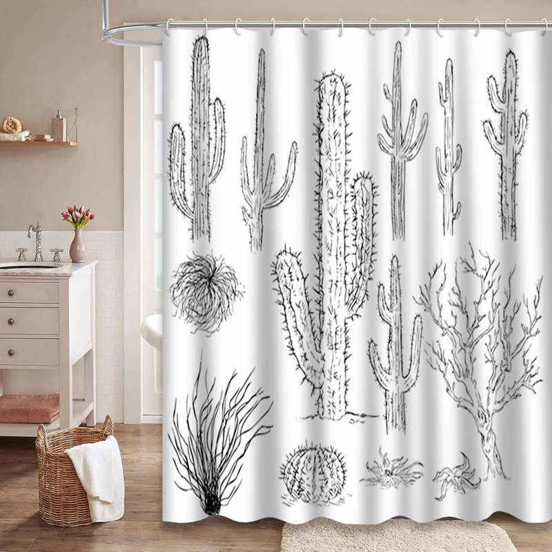 Rideau de douche imperméable avec 12 crochets, L 72 po x l 72 po