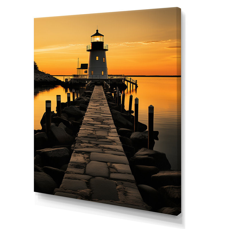 Port Maritime Solace II - Imprimé, H 32 po x l 24 po x P 1 po, Toile tendue