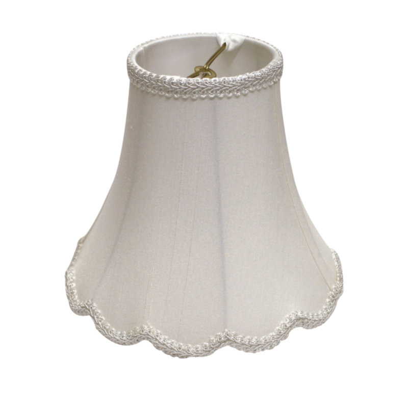 Abat-jour cloche en soie blanche Monay Shantung