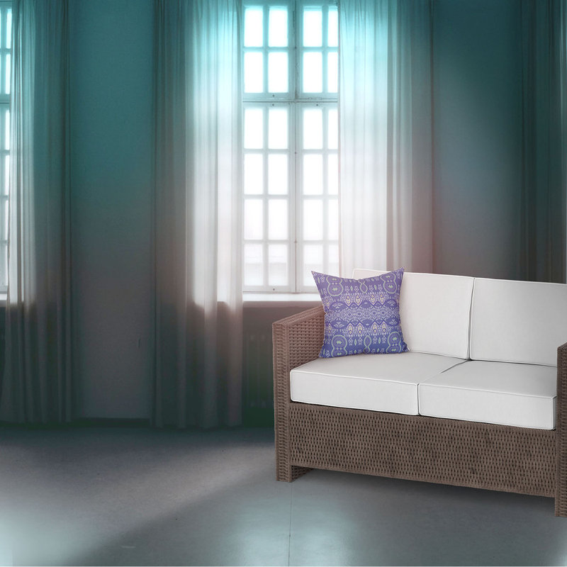  Housse et insert de coussin carré séphaline, 20 po x 20 po, Bleu marine