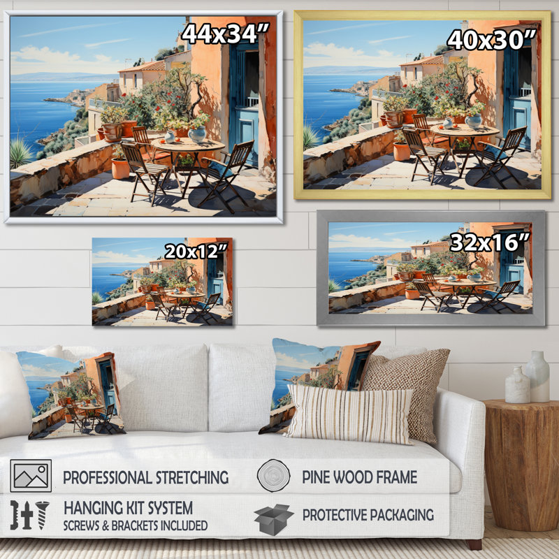 Impression sur toile La Dolce, côte italienne IV - Italie, H 34 po x l 44 po x P 1,5 po, Toile tendue