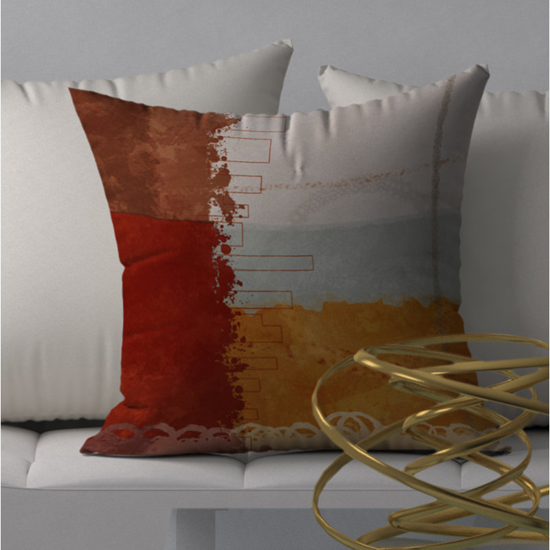 Abstract Reversible Throw Pillow, 20" x 20"