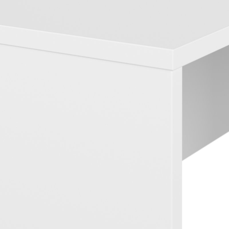 Bush Business Furniture Studio C L Shaped Desk with Mobile File Cabinet and Return - Reversible, White