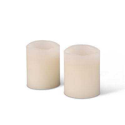 Park Hill Collection Flickering Wax Glow Wick Votive Candle, 2"x2.5", Set Of 2 In Brown