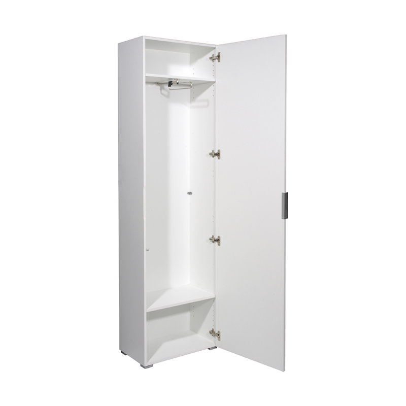 Primera 1 Door Wood Wardrobe, White/Blackberry