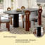 Table de conférence 70,87 "style français rétro en bois massif noir