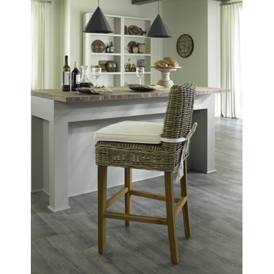Appling Outdoor Stool with Cushion