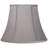 Pewter Medium Bell Lamp Shade 8" Top X 14" Bottom X 11" Slant X 10.5" High (Spider) Replacement With Harp And Finial - Springcrest