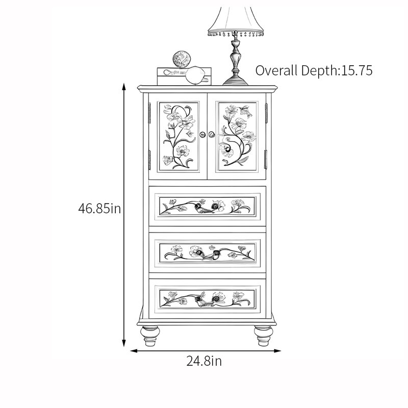 Armoire d'appoint polyvalente de style rustique américain