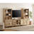 Corretta Entertainment Center With Bookshelves For Tvs Up To, Farmhouse Wall Unit TV Stand With Glass Doors & Drawer, Media Console Table For Living Room, Bedroom & Home Theater-543379885