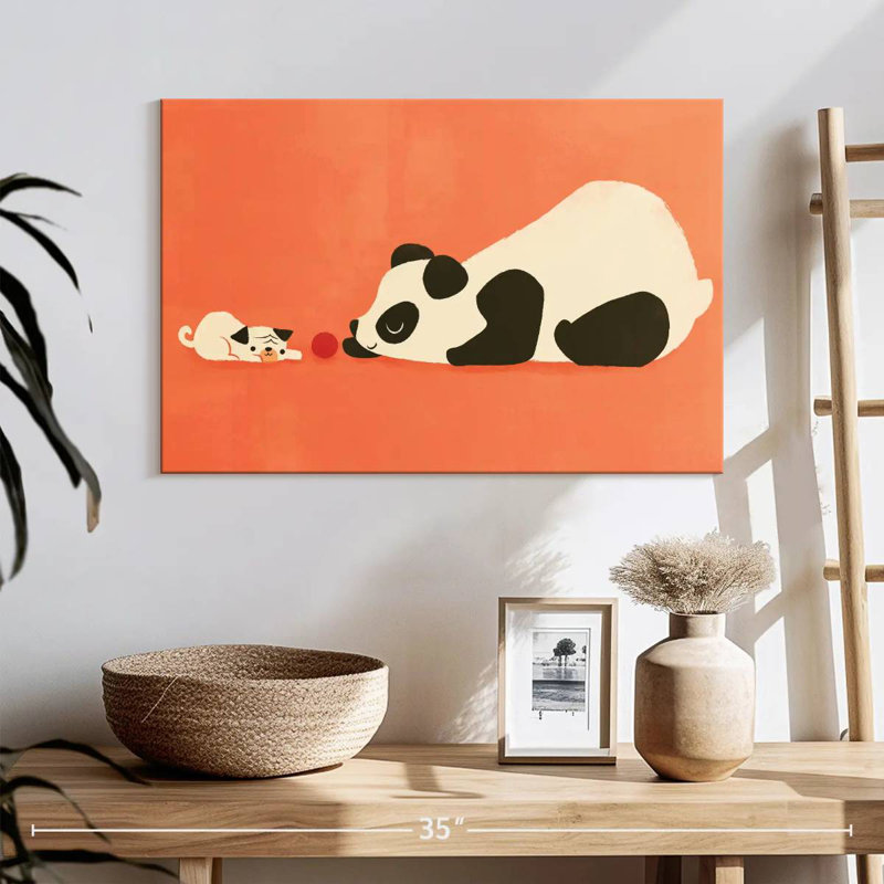 Ashelle le carlin et le panda, H 16 po x l 24 po
