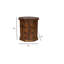 Themis Solid Wood Drum End Table