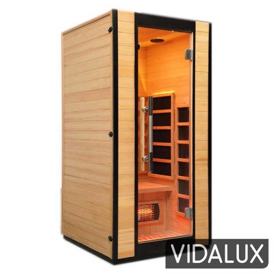 Vidalux Platinum 1 Person Full Spectrum Infrared Sauna With Complete Heat