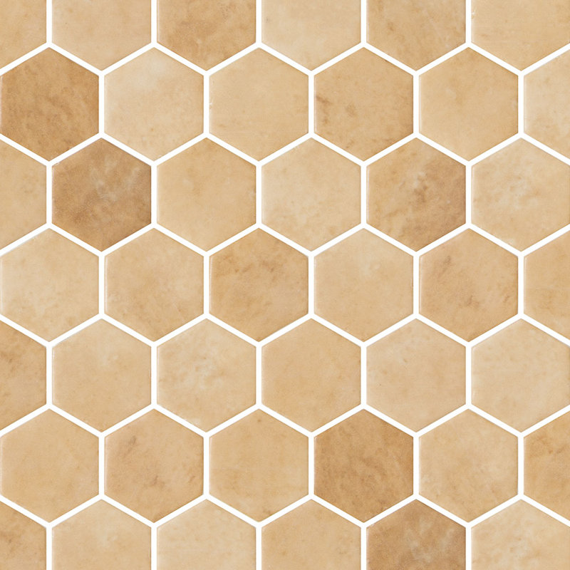 Spectrum Riad 2 Inch Hexagon Terracotta, Terracotta