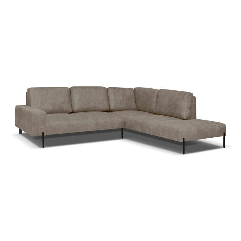 Adaleah 4 Seater Corner Sofa , Dark Brown, Right Hand Facing
