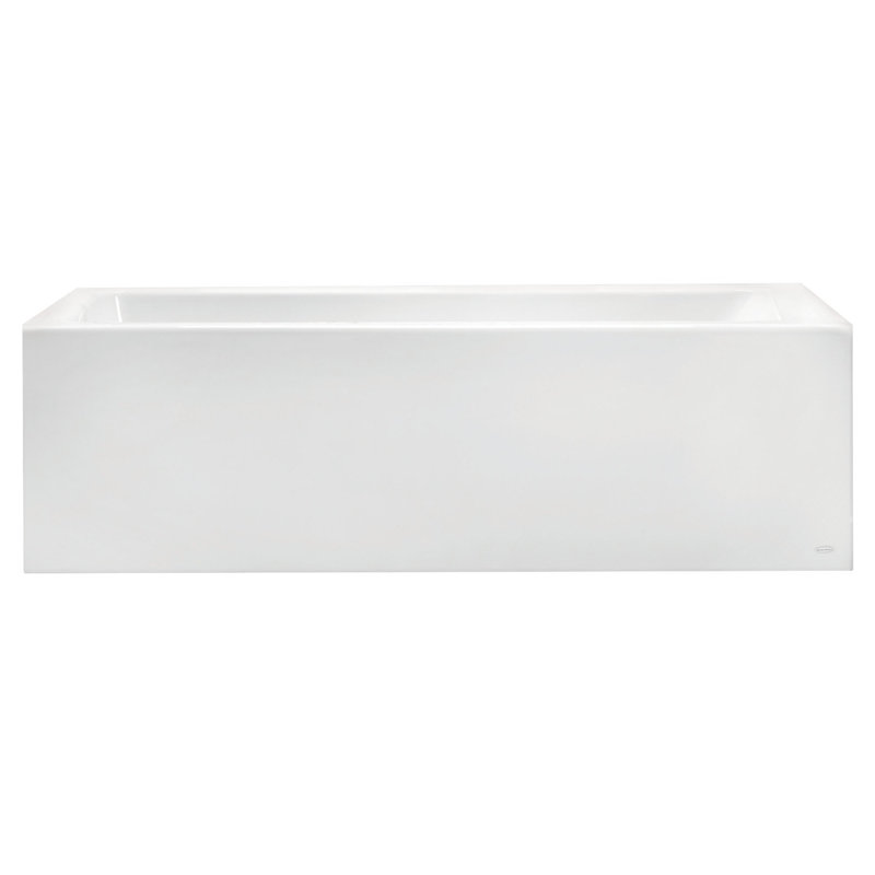 Studio 60'' x 32'' Soaking Acrylic Bathtub, White, Left