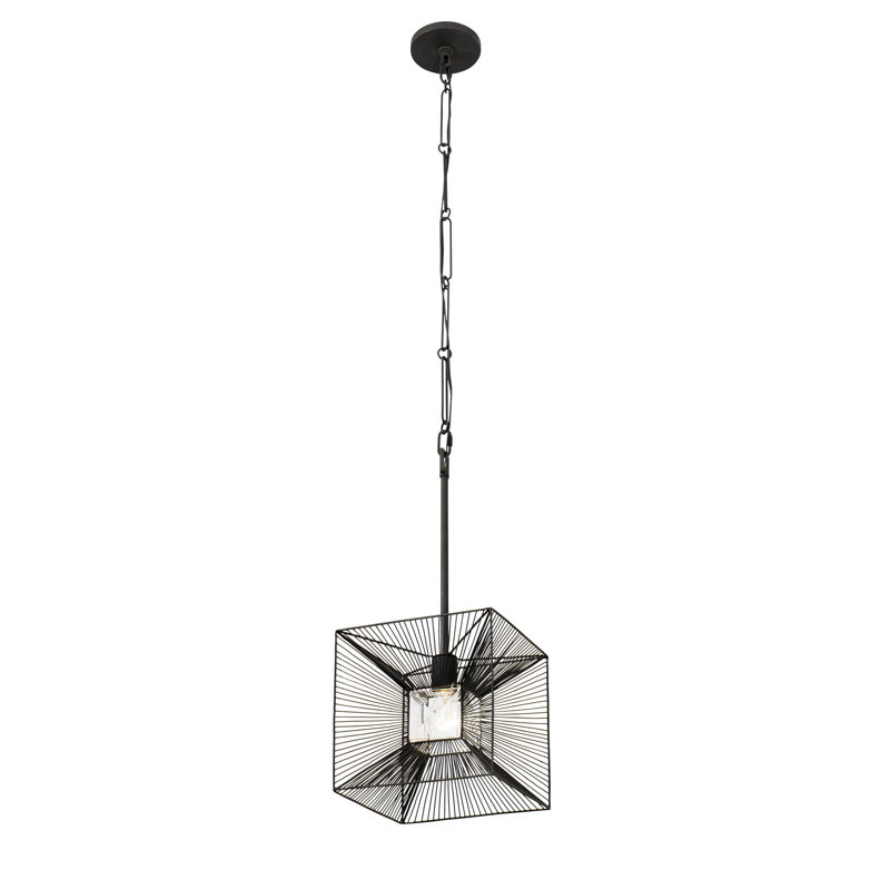 Luminaire suspendu 1 litre Arcade - Carbone, Noir / transparent, Carbone
