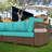14 Piece Outdoor Sectional Cushions,Water-Resistant Patio Funiture Sectional Cushion Fits 6-seat Rattan Conversation Set Sofa Seat / Back Cushion (Including 4" High Density Foam )-1059195577-1037590045