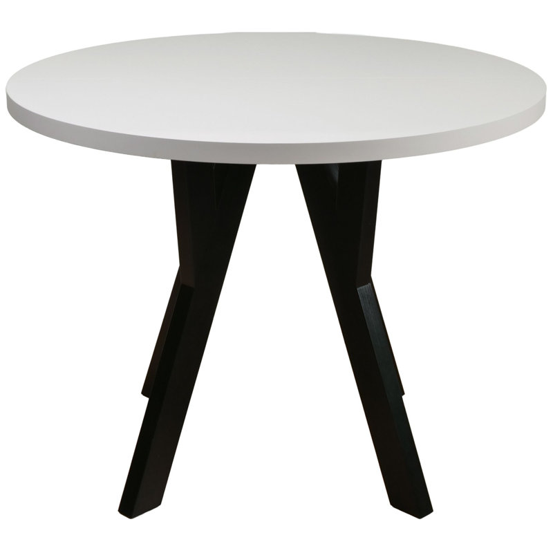 Extendable Round Dining Table, Taupe