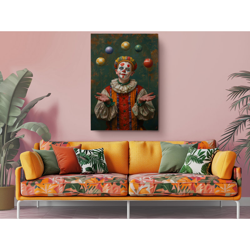 Impression sur toile de jongleur médiéval fantastique, décoration murale moderne pour la maison et le bureau