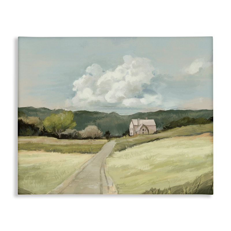 "Route menant à la maison" par Ziwei Li - impression sur toile, H 24 po x l 30 po