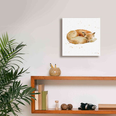 'Sleeping Fox' by Katrina Pete, Giclee Canvas Wall Art