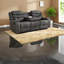Confortable fauteuil inclinable en tissu noir de style moderne pour le divertissement à domicile