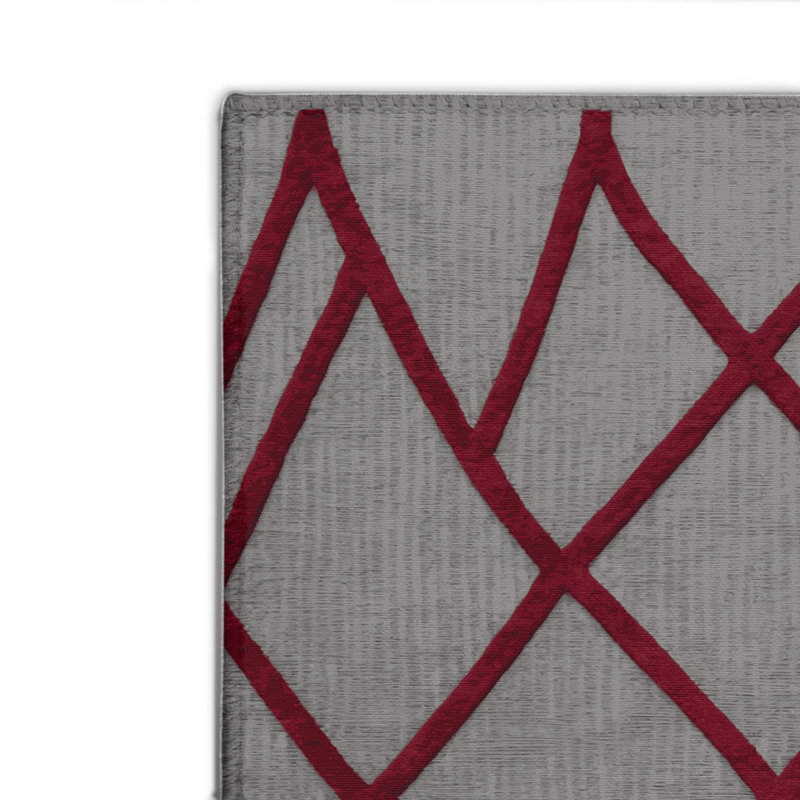 Tapis gris intérieur et extérieur Trellis, Rectangulaire 2 pi x 3 pi