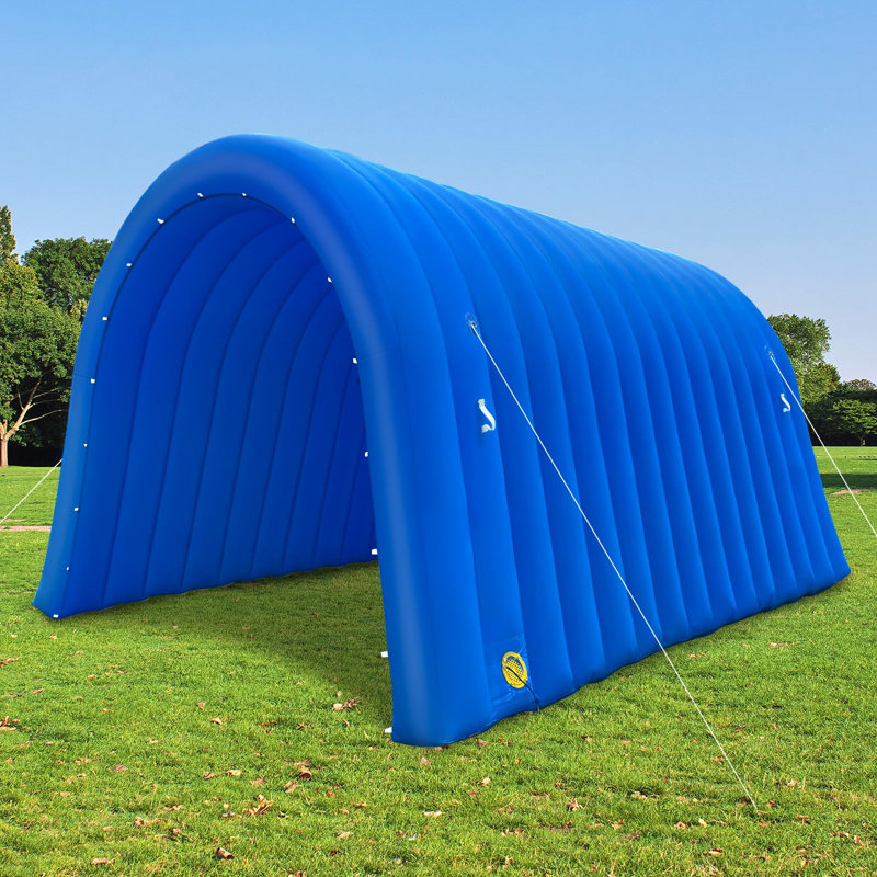 Entrée de tunnel gonflable bleue 20 x 10 x 10 pi avec souffleur, tente gonflable de tunnel d'événement pour les entrées de l'équipe, les présentoirs de marketing et les expositions
