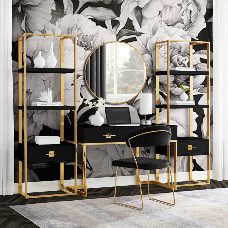 2 Piece Writing Desk Office Set