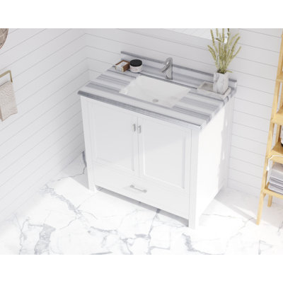 Mariário 36'' Single Bathroom Vanity with Stone Top