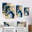 Géode abstraite dorée et bleue II - Art mural abstrait en marbre pour le salon-86806917-86806920-119183504